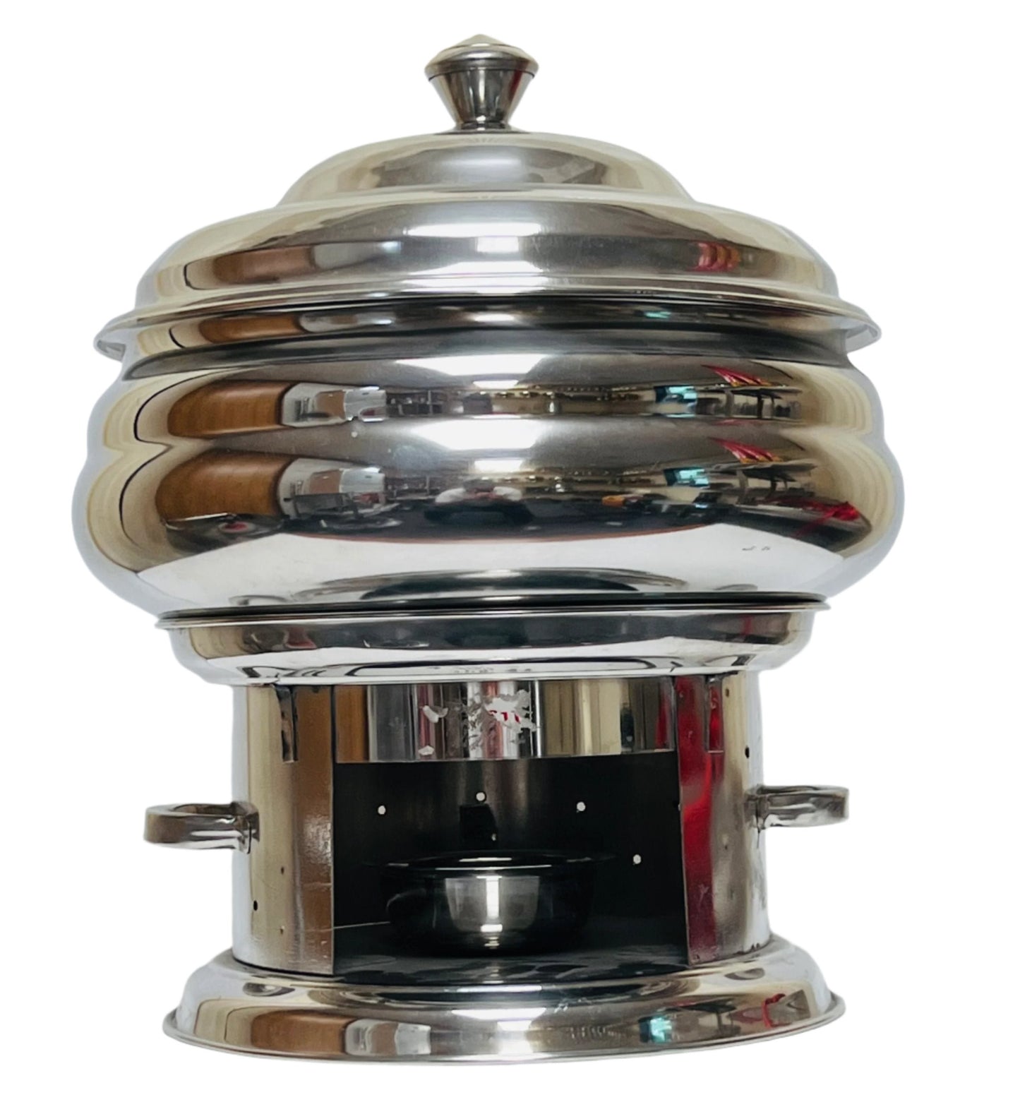 Stainless Steel Rajasthani Style Chafing Dish For Serverware - 7.5 Ltr