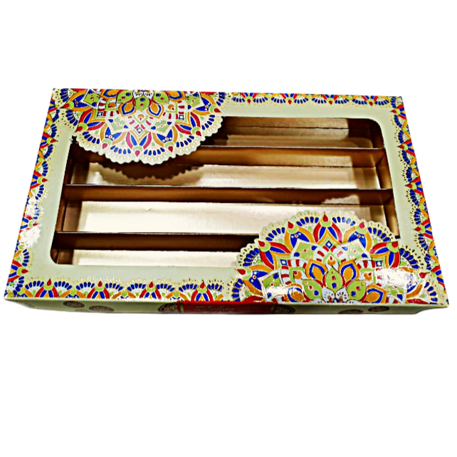 Rangoli Print Design Sweet Box - 500 Gm