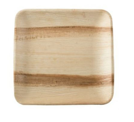 Eco-Friendly Disposable Square Plates - 2 Sizes (6 & 10") (Pack of 25 Pcs)