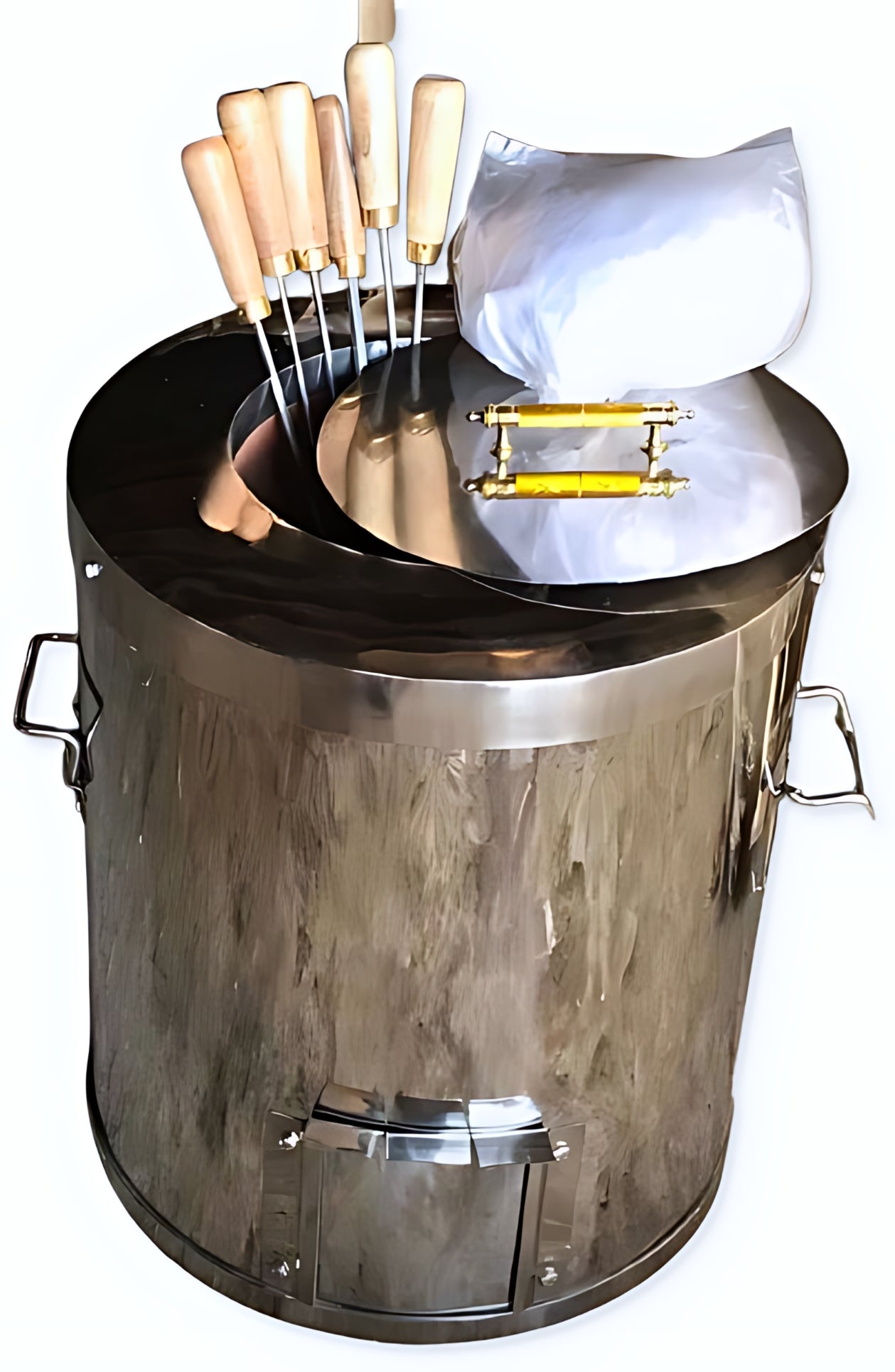 Portable Small Stainless Steel Round Baby Tandoor for Home - 18"