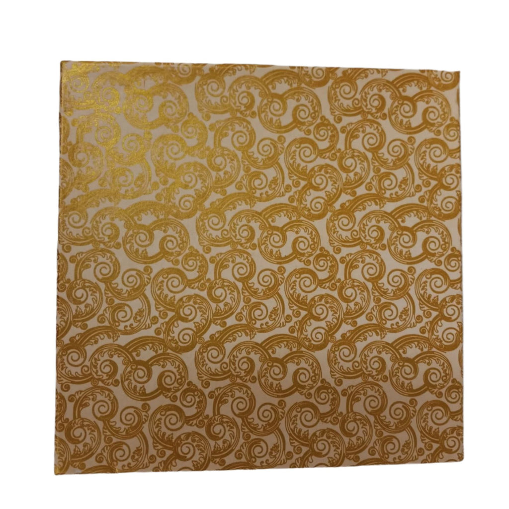 Beautiful Decorative Empty Sweet Boxes with Gold Leaf Pattern - 1/2 Kg