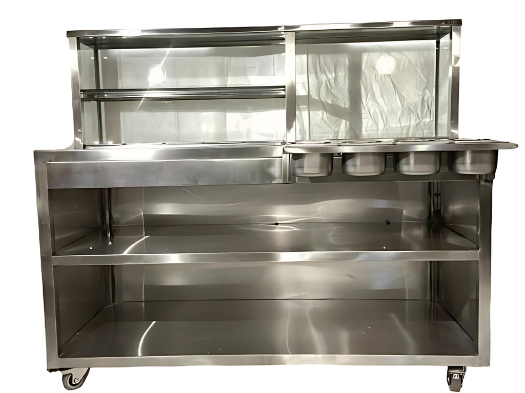 Commercial Stainless Steel Tikki Counter With Tawa & GN Pan