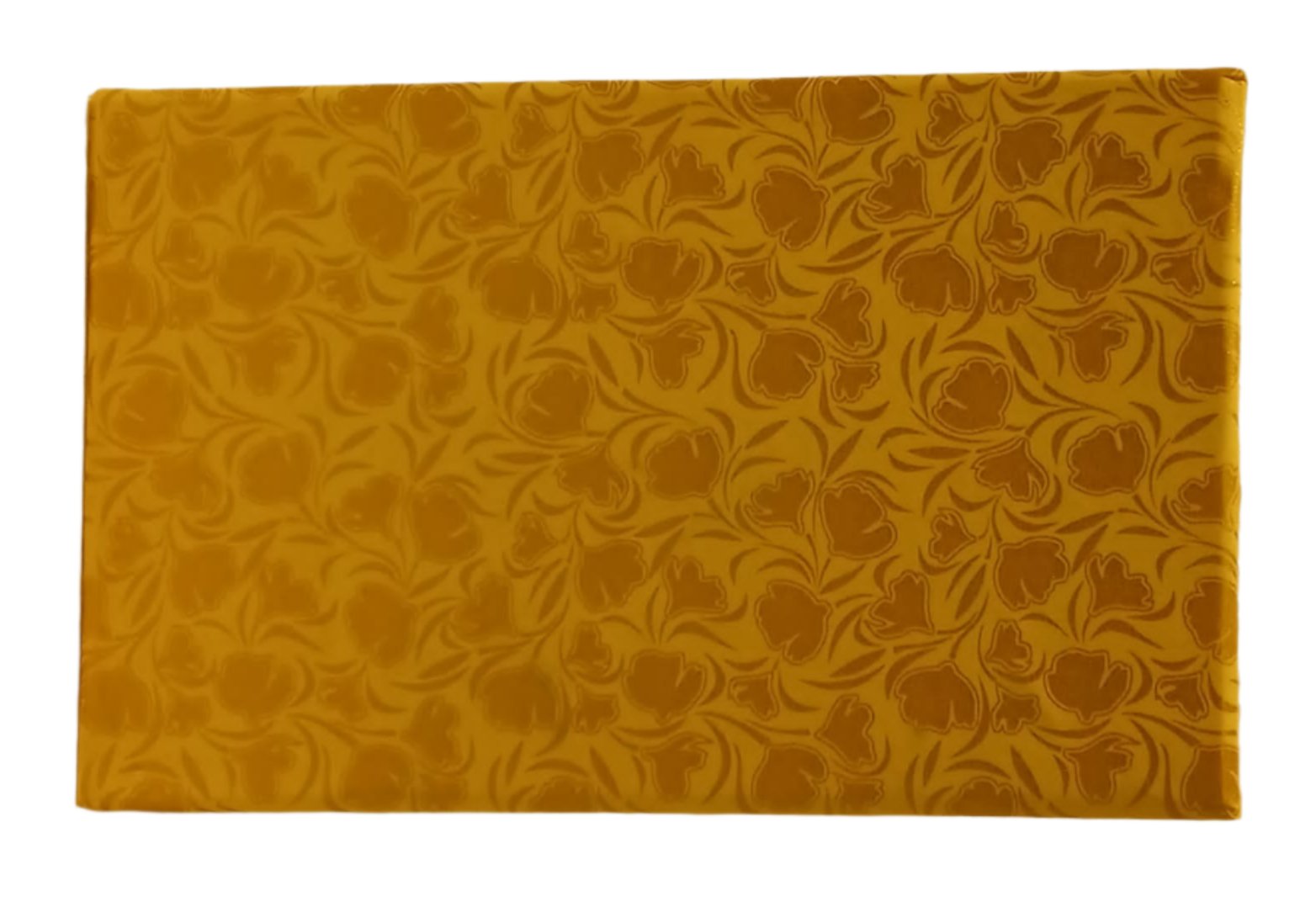 Beautiful Decorative Marigold Empty Sweet Boxes with Dark Gold Leaf Pattern - 1/4 Kg