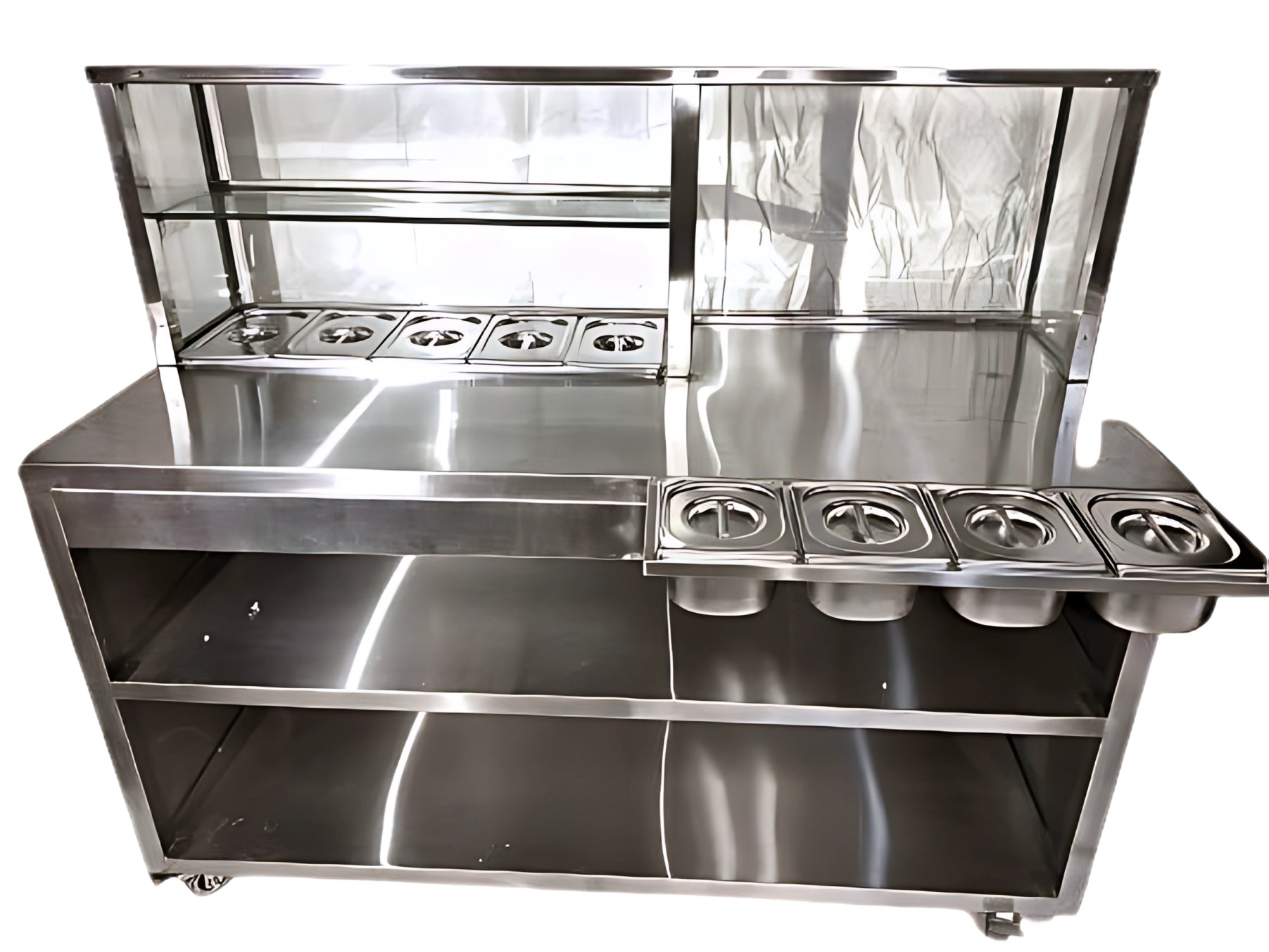 Commercial Stainless Steel Tikki Counter With Tawa & GN Pan