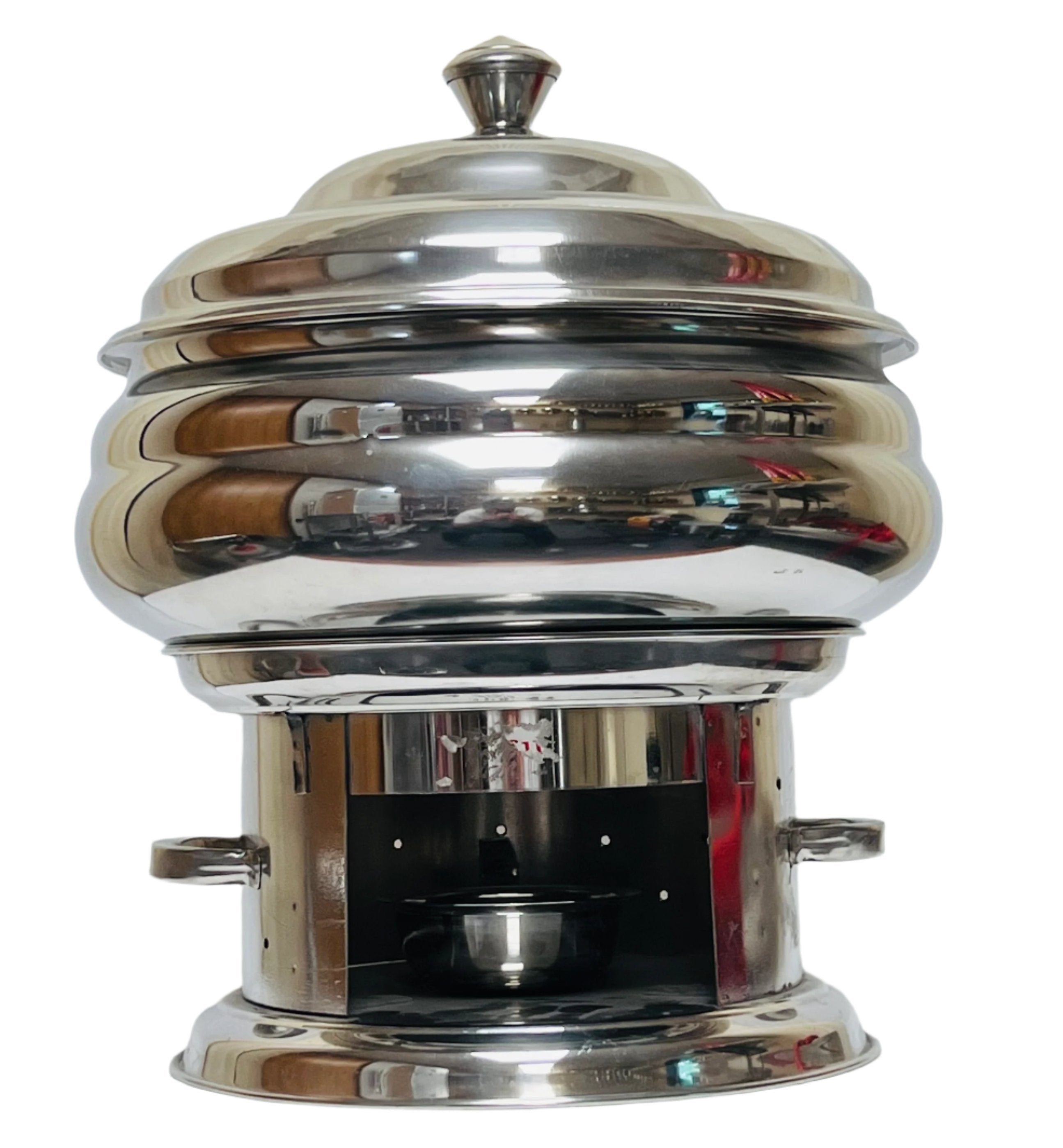 Stainless Steel Rajasthani Style Chafing Dish For Serverware - 7.5 Ltr