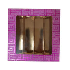 Fancy Decorative Design Square Empty Sweet Boxes (Purple) - 1/2 Kg
