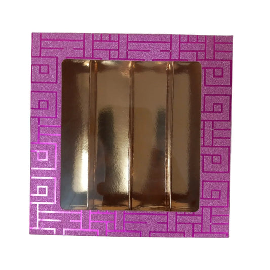 Fancy Decorative Design Square Empty Sweet Boxes (Purple) - 1/2 Kg