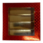 Fancy Decorative Design Square Empty Sweet Boxes (Red) - 1/2 Kg