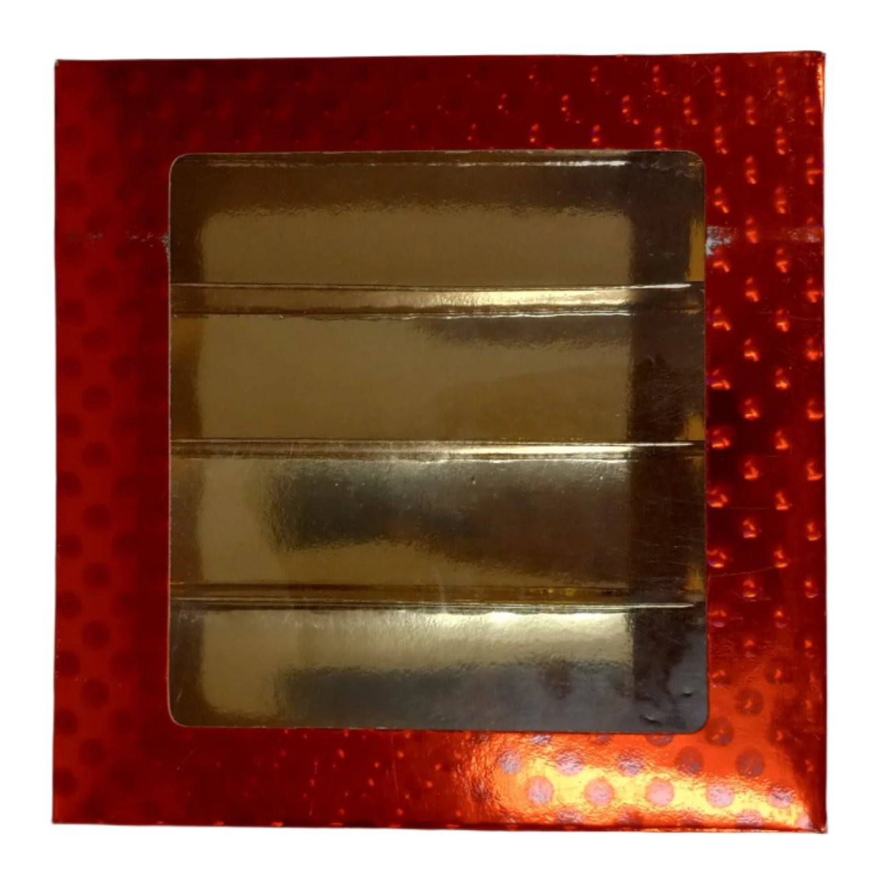 Fancy Decorative Design Square Empty Sweet Boxes (Red) - 1/2 Kg