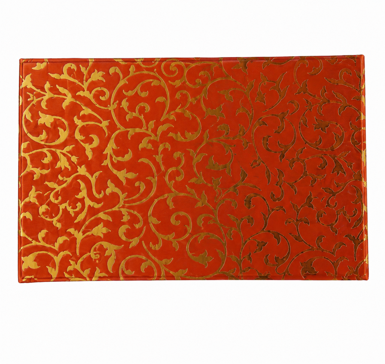 Beautiful Decorative Red Empty Sweet Boxes with Gold Leaf Pattern - 1/4 Kg
