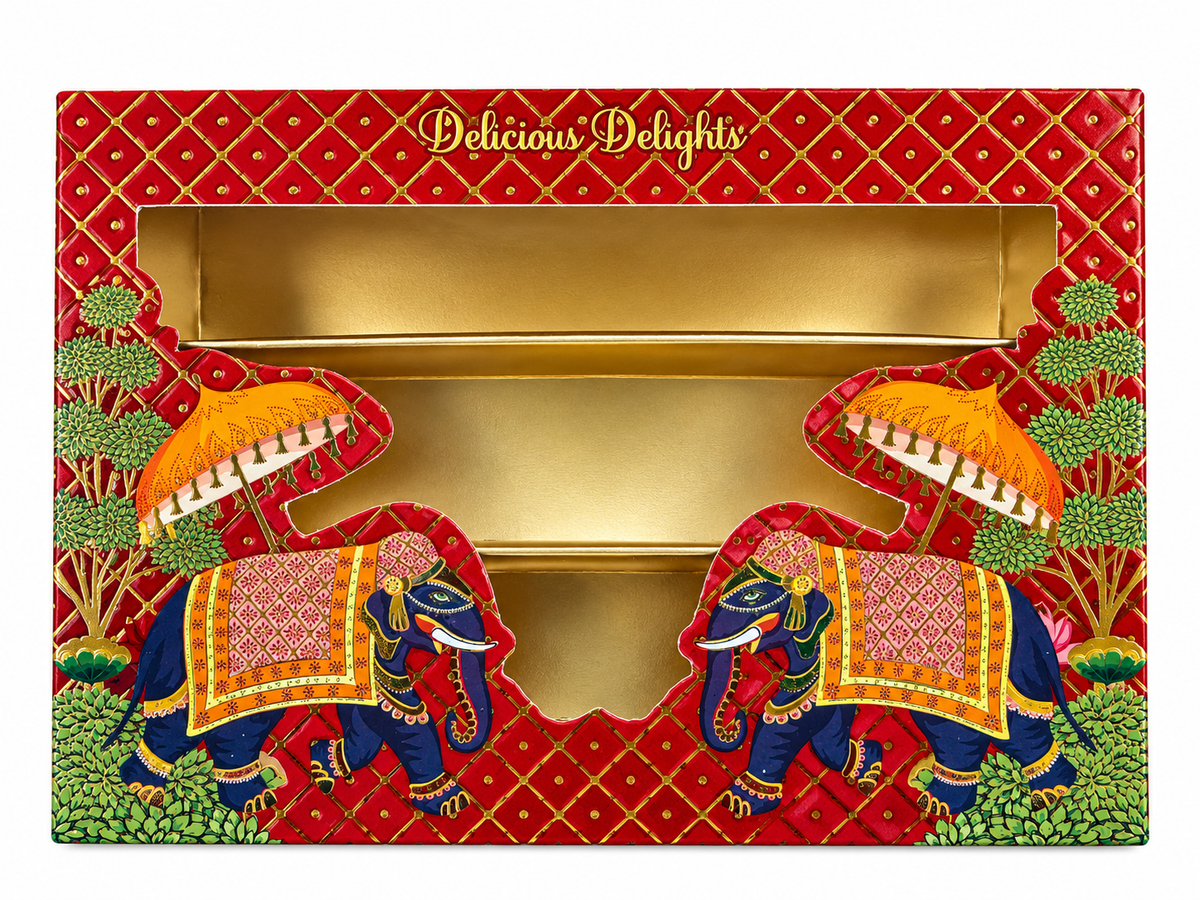 Royal elephant Design Sweet Box - 1/2 KG