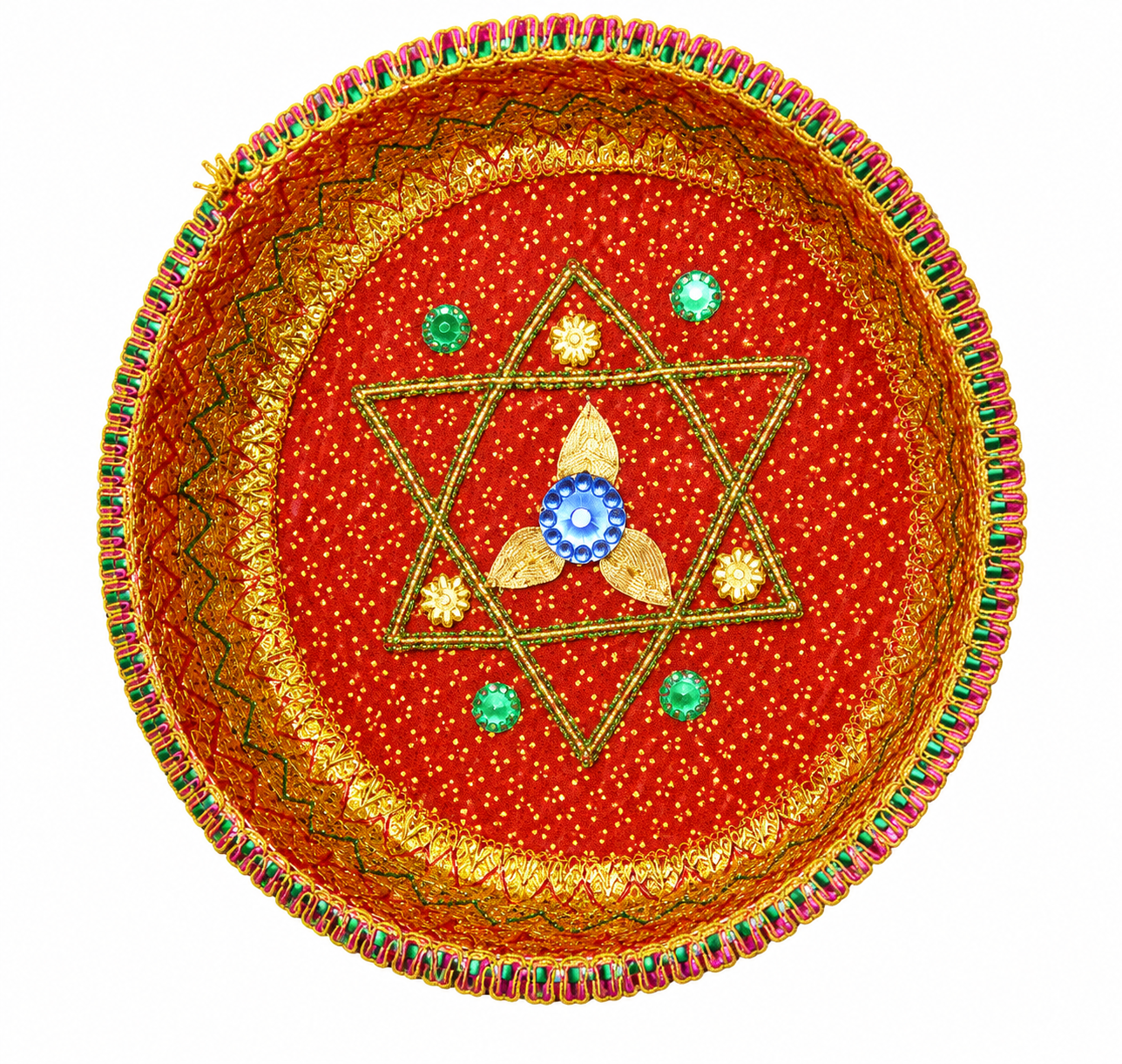 Red Bandhani Chhab
