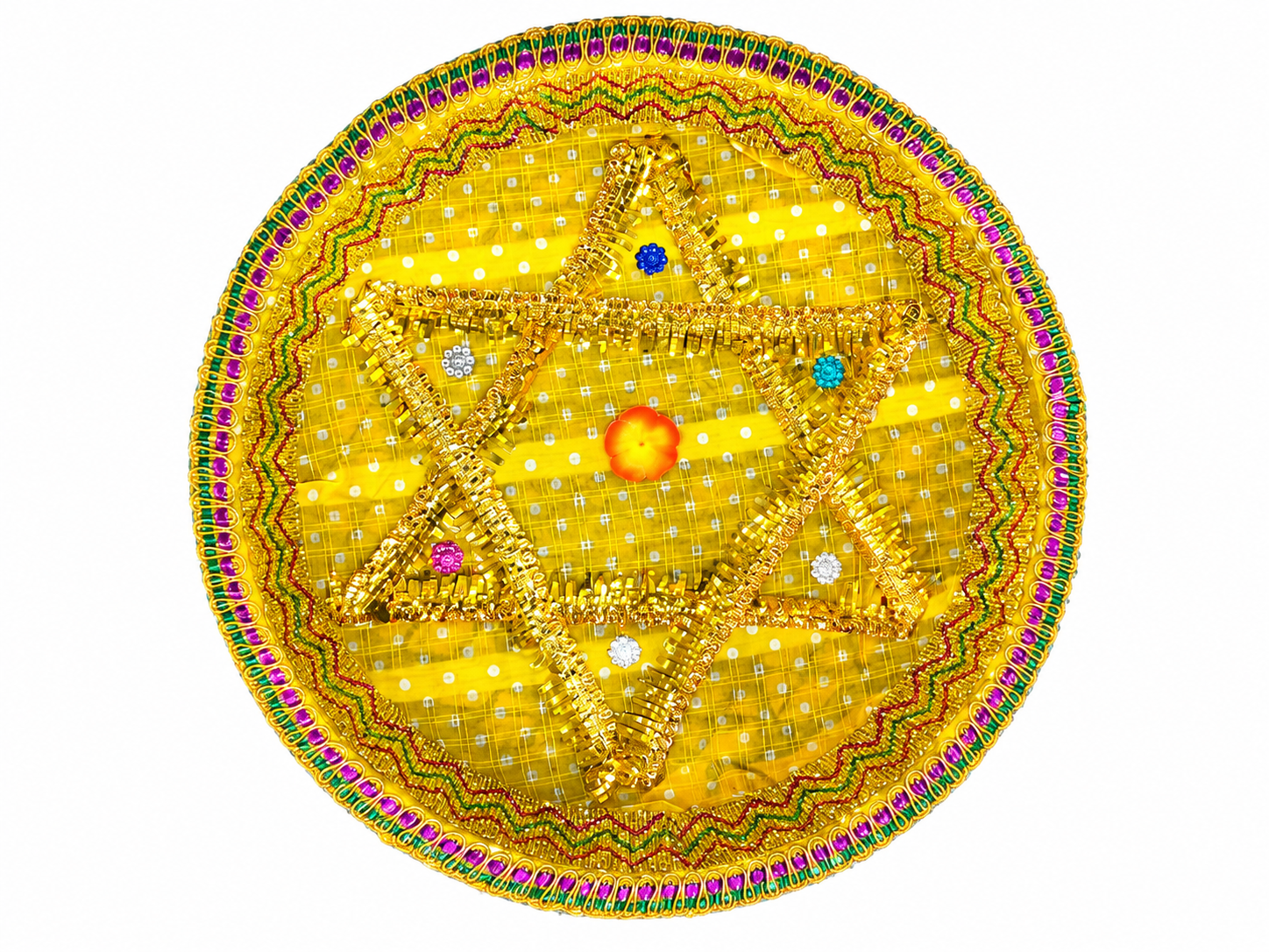 Decorative Colorfull Bandhani Chhab w/out Jholla (Size - 14, 16 & 20")
