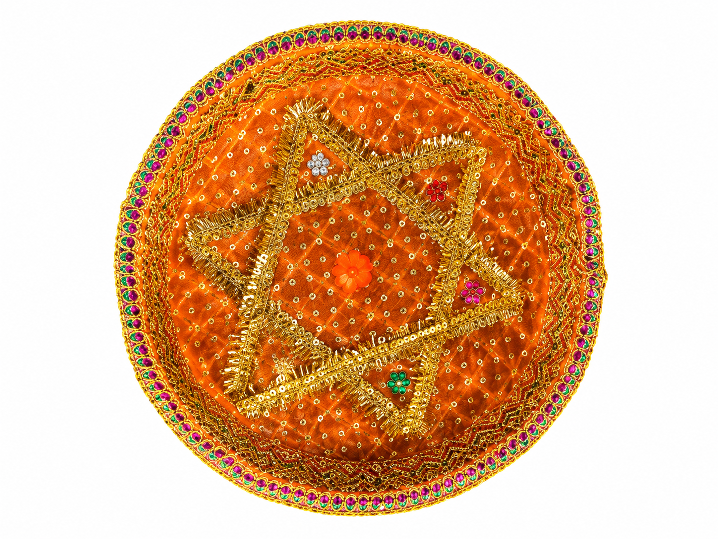 Decorative Colorfull Bandhani Chhab w/out Jholla (Size - 14, 16 & 20")