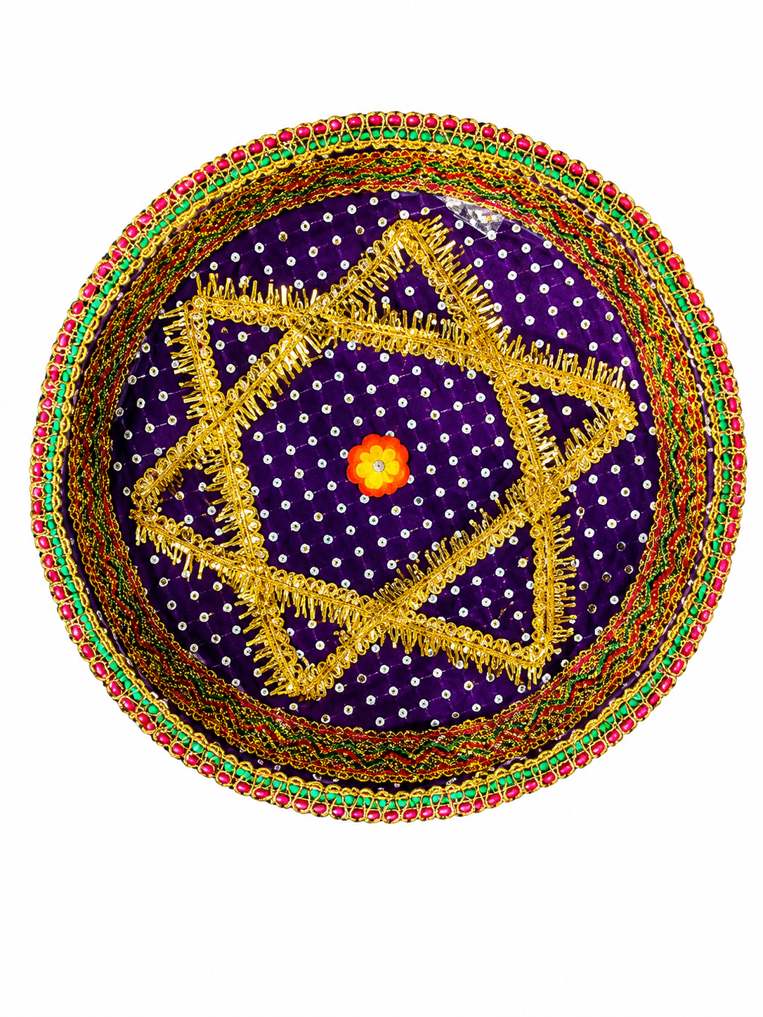 Decorative Colorfull Bandhani Chhab w/out Jholla (Size - 14, 16 & 20")