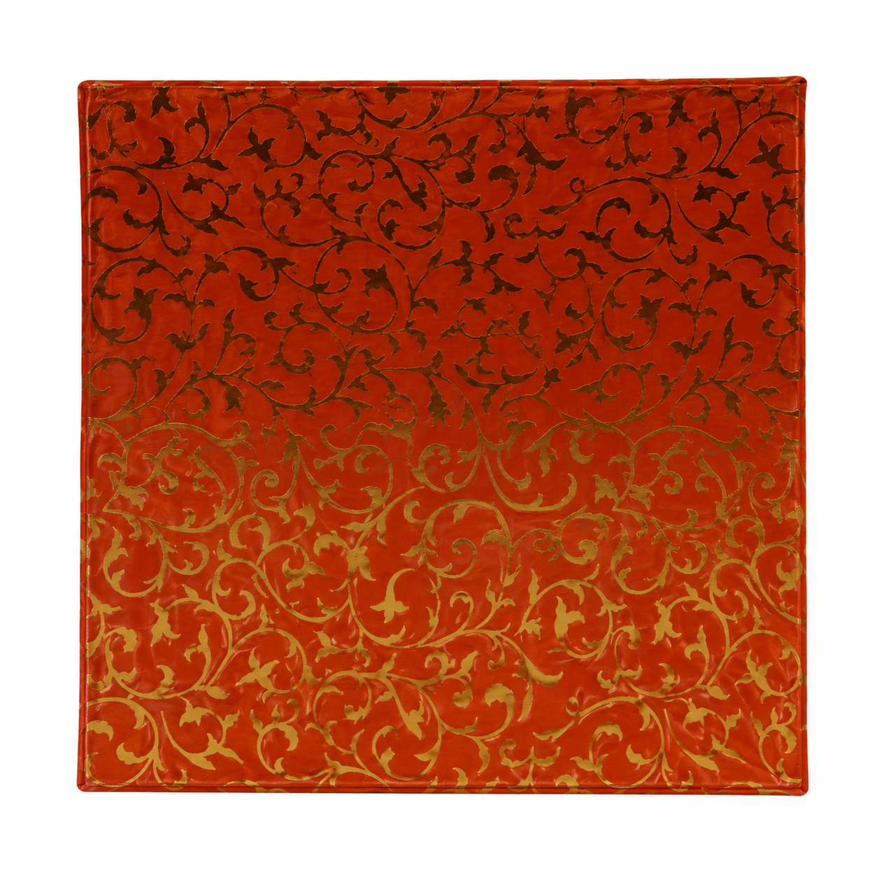 Beautiful Decorative Red Empty Sweet Boxes with Gold Leaf Pattern - 1/2 Kg
