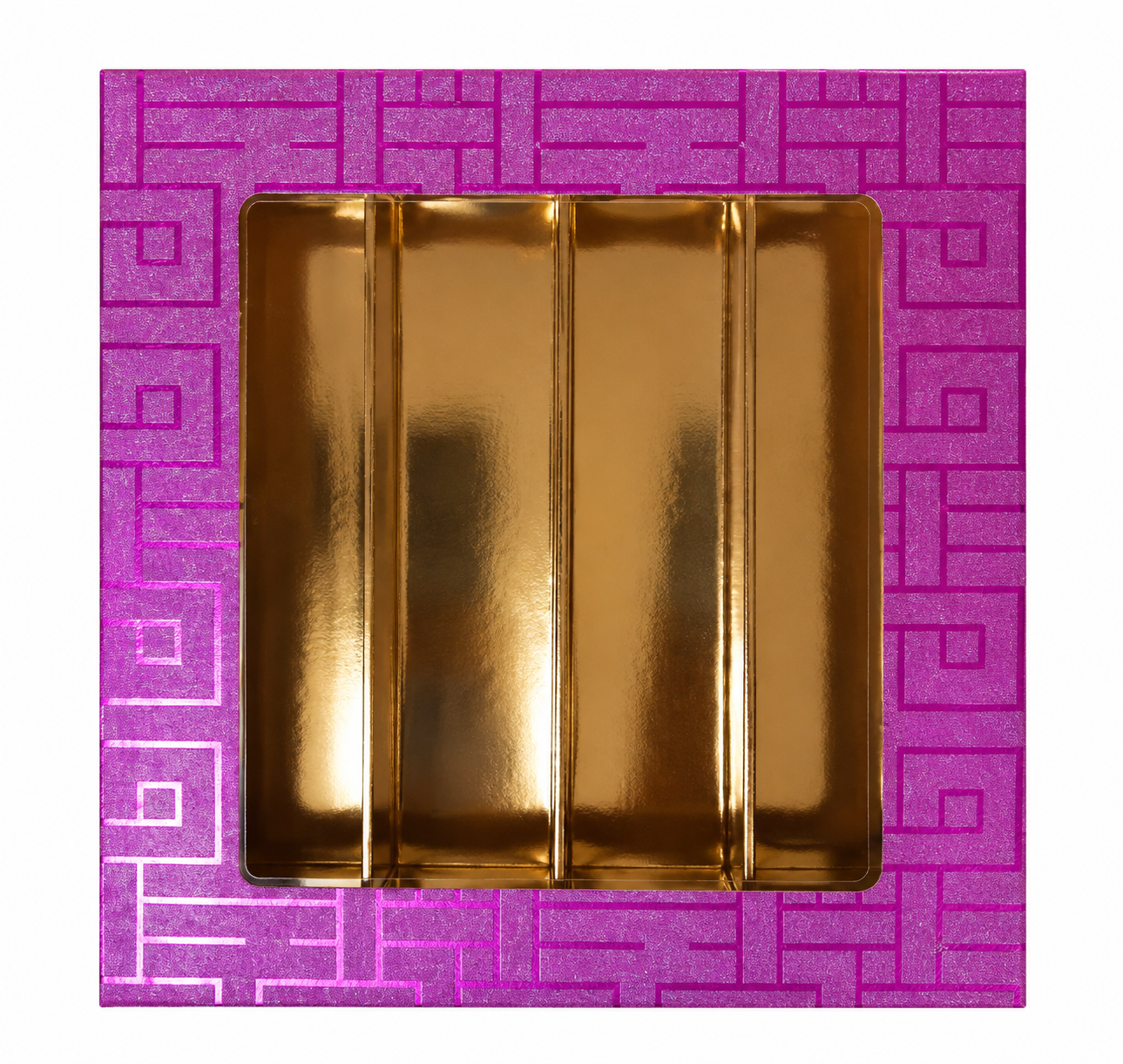 Fancy Decorative Design Square Empty Sweet Boxes (Purple) - 1/2 Kg