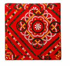 Empty Mithai Box in Traditional Red Bandhini Print w/ Paper 1/4 KG