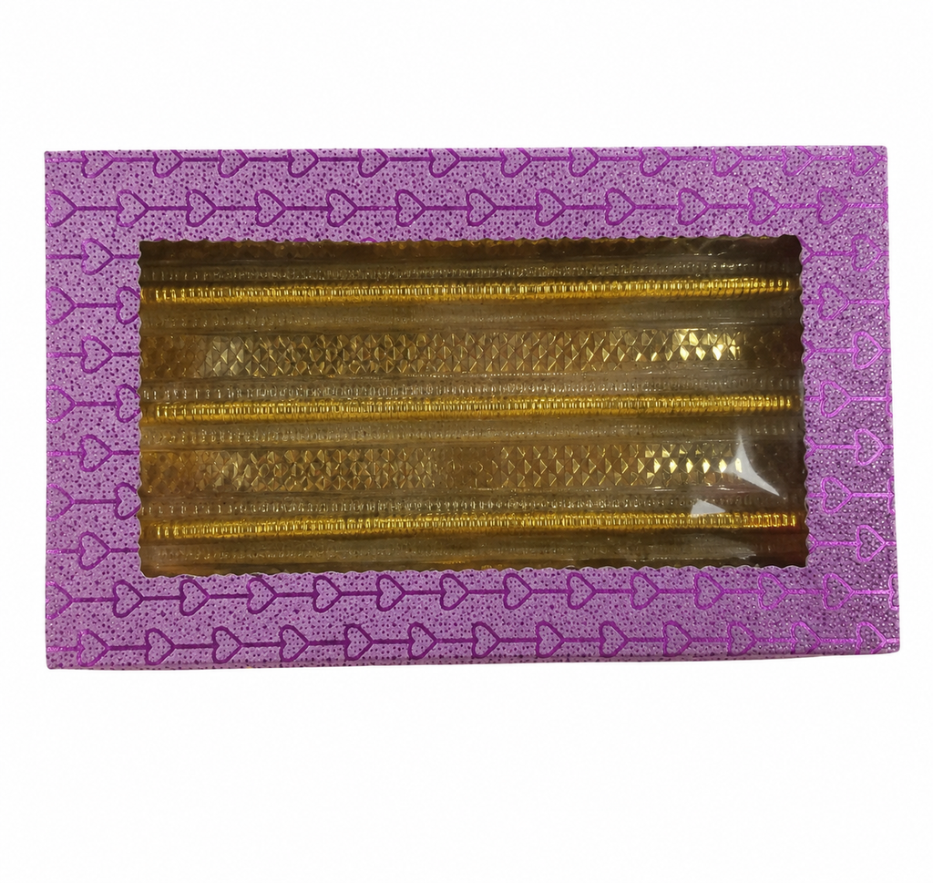 Fancy Decorative Design of Empty Sweet Boxes (Purple) - 1 Kg