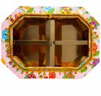 Empty DryFruit Boxes in Octagon Shape - 4 Compartment (300Gms) - 10 x 7"