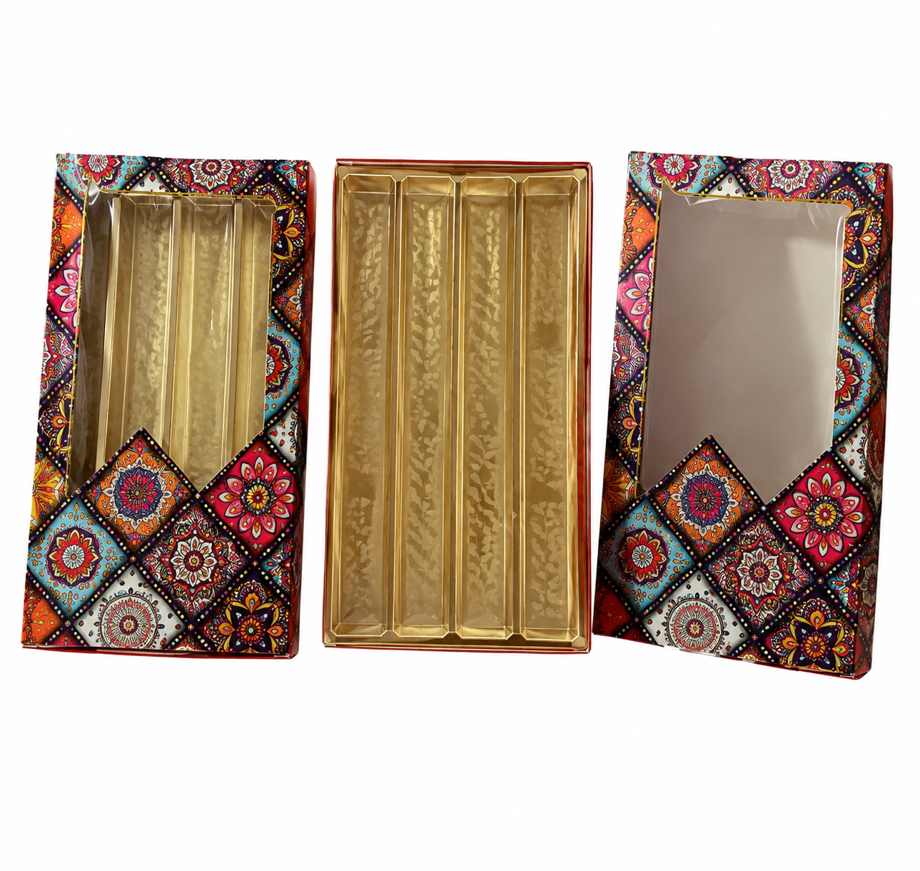 Rangoli Print Sweet Box 1 Kg 4 Partition