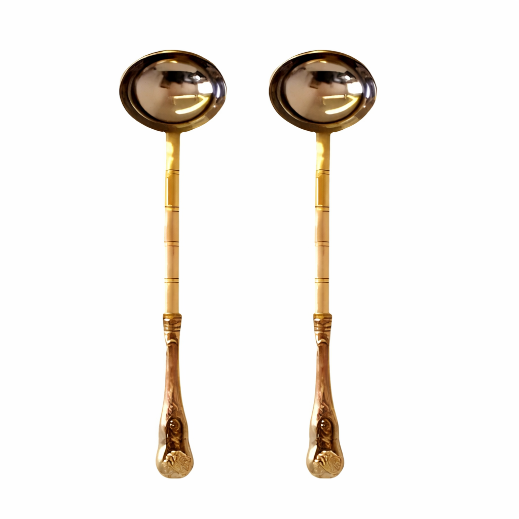 Copper / Stainless Steel Round Head Serving Spoon