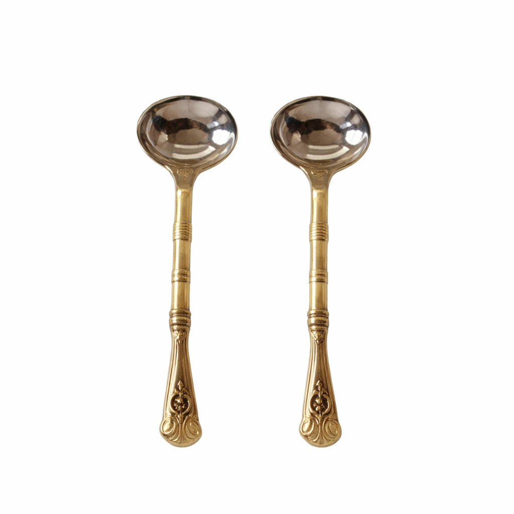Copper / Stainless Steel Oval Head Serving Spoon