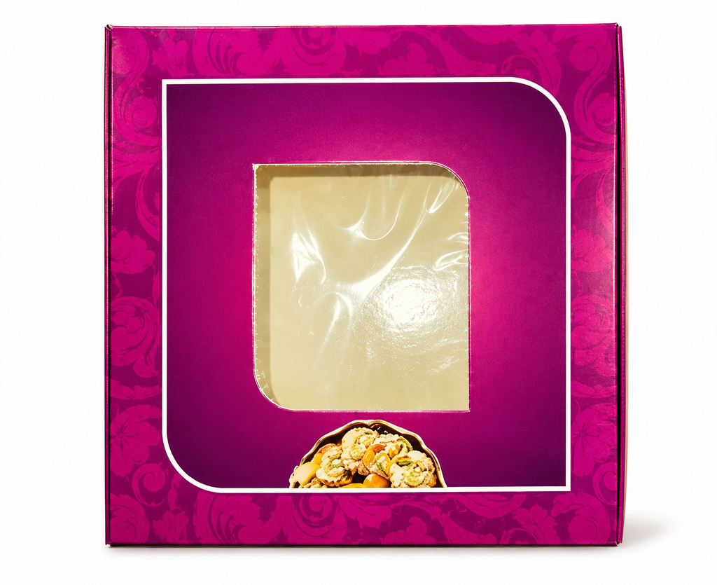 Fancy Design  Pink Empty Sweet Folding Folding Boxes - 250 Gms