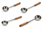 Premium Stainless Steel Dabbu with Wooden Handle