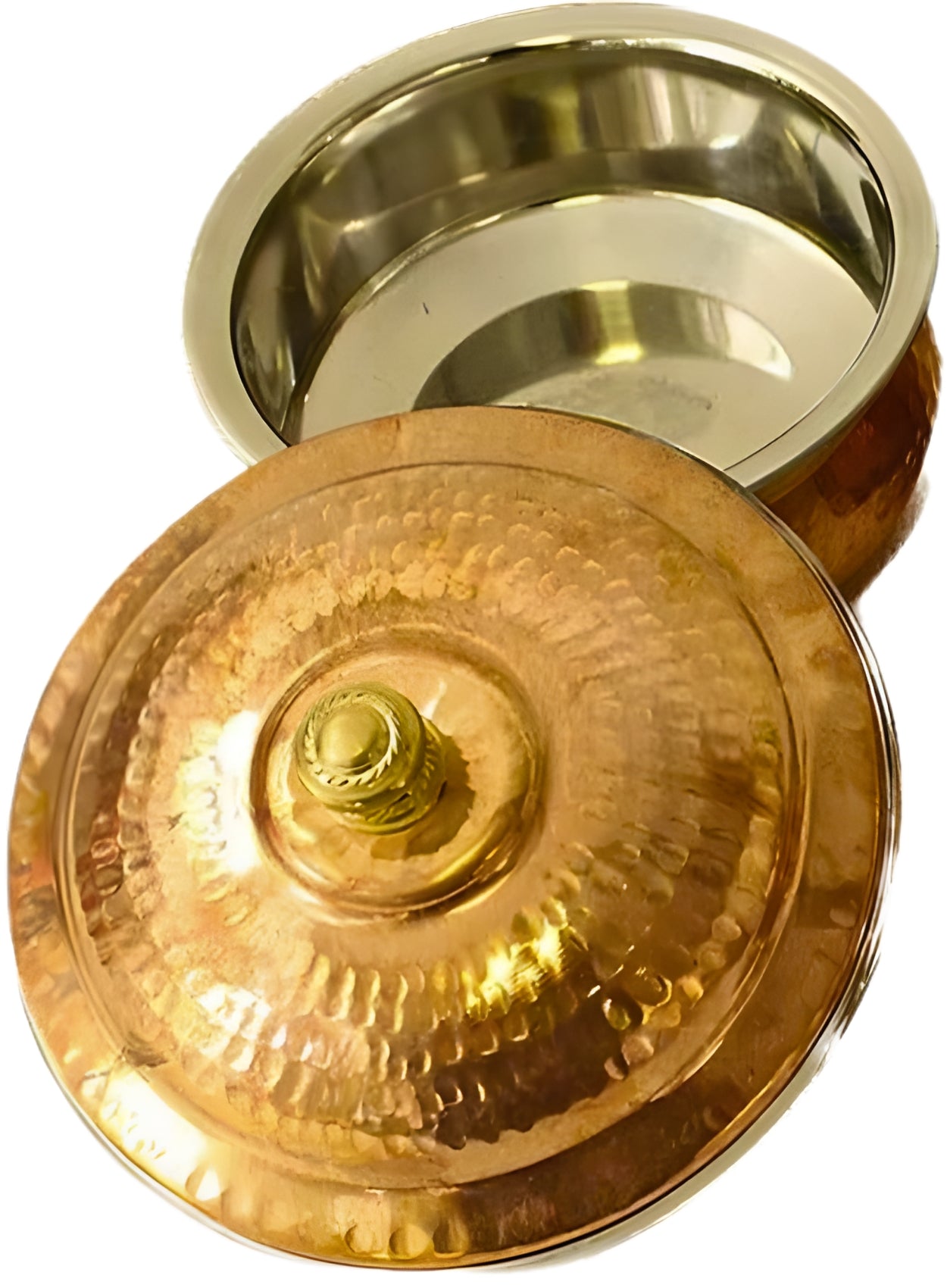 Copper Hammered Handi with Lid - 3 Sizes