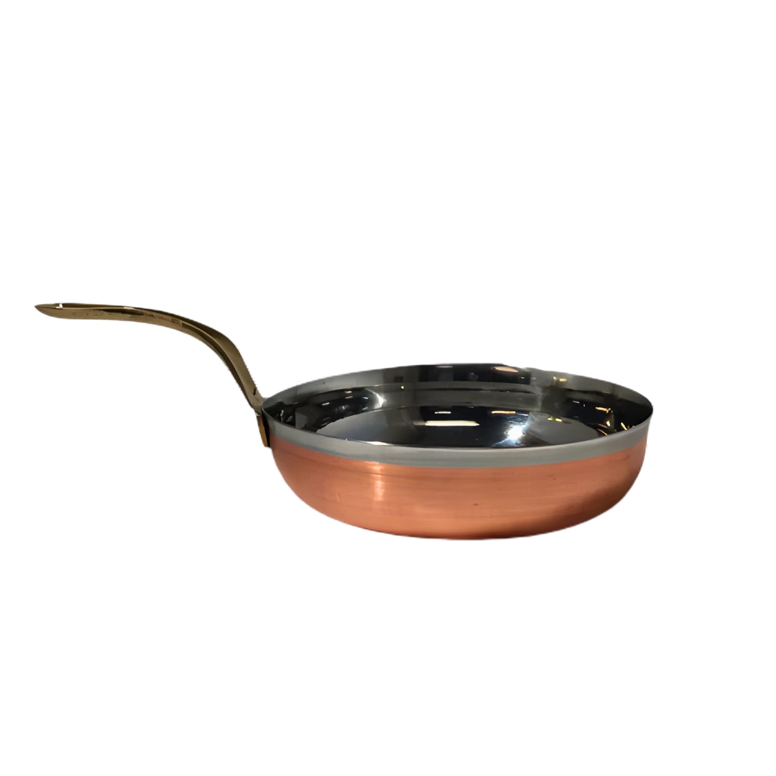 Copper Stainless Steel Mini Fry Pan Serving ware (Plain) - 2 Sizes