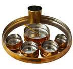 Copper Hammered Thali Set