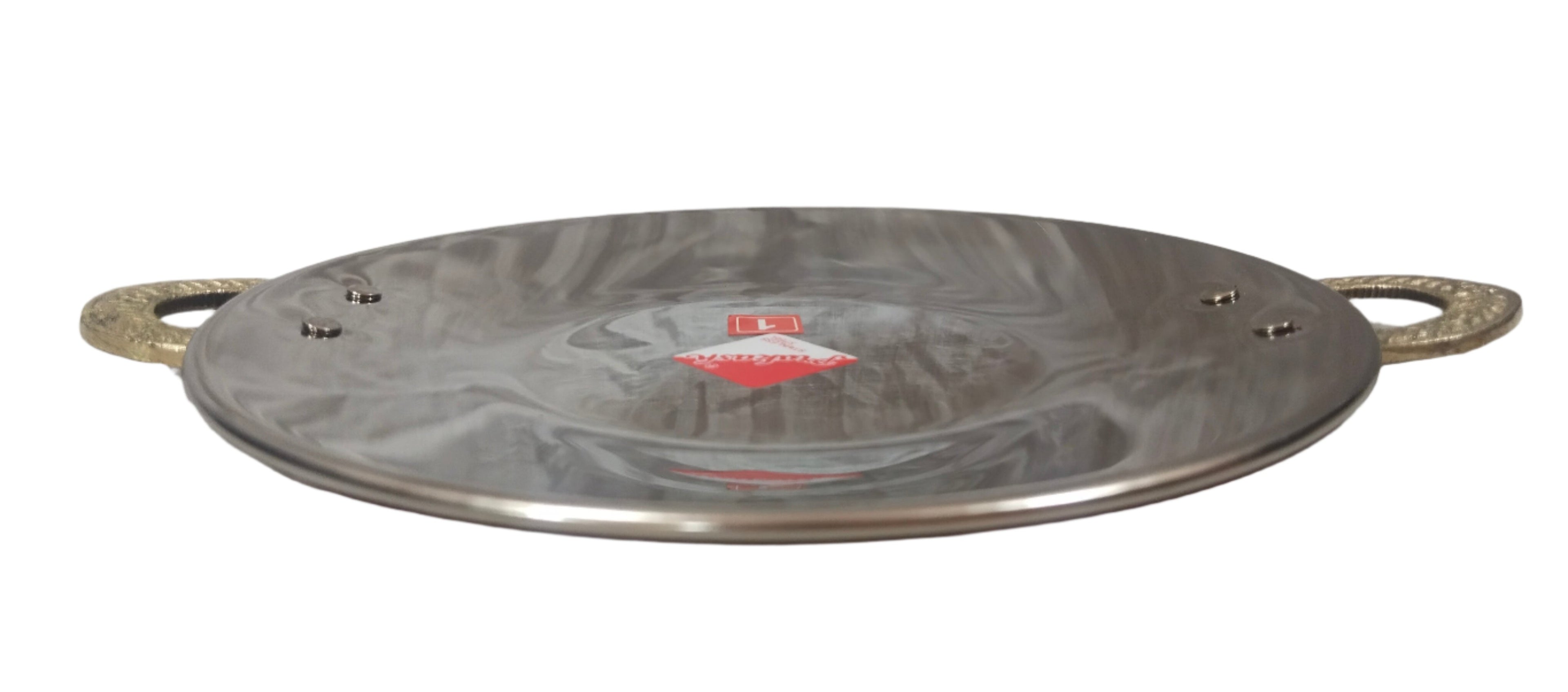 Copper Stainless Steel Tawa for Serving Ware (Plain) - 2 Sizes
