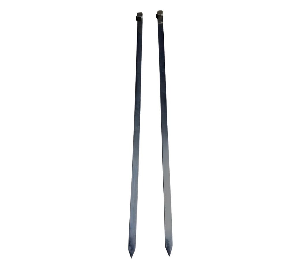 Stainless Steel BBQ Kabob Skewers – Flat Design (1 Pc)