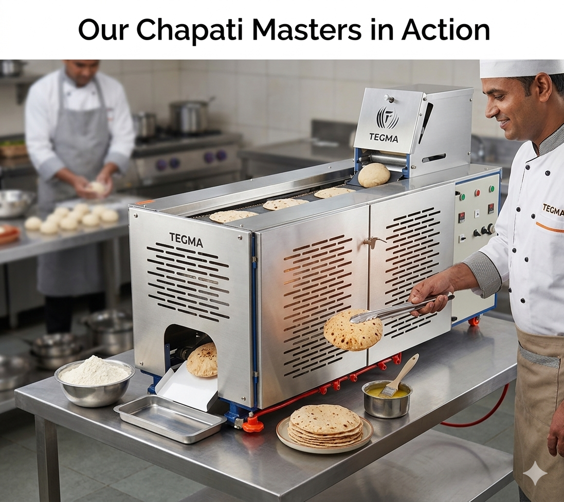 Semi Compact Automatic Chapati Making Machine