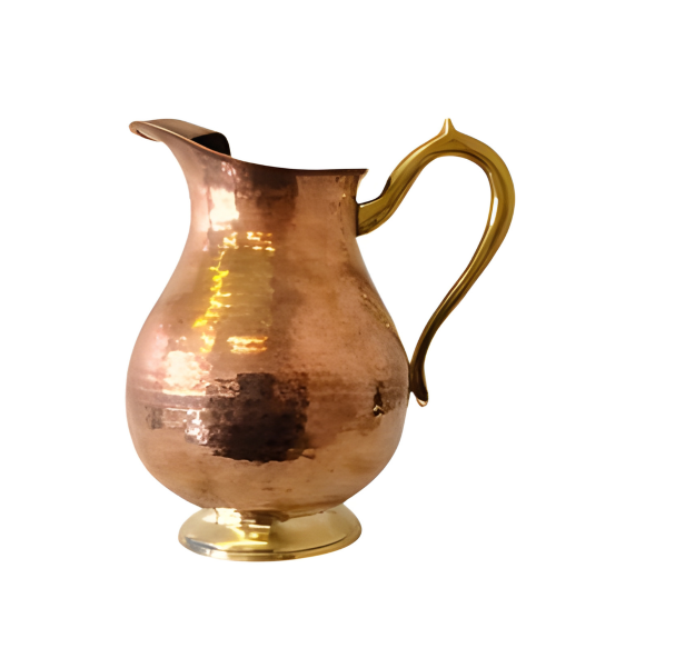 Copper Pitcher Jug with Brass Handle