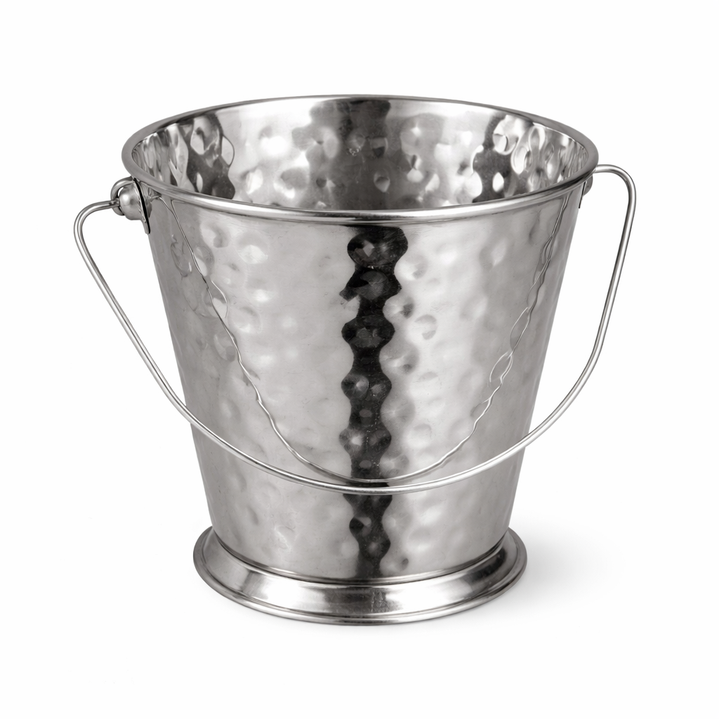 Stainless Steel Hammered Bucket (2 Sizes)