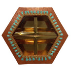 Empty DryFruit Boxes in Hexagon Shape - 4 Compartment (200Gms) - 8x8"