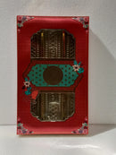 Fancy Design Empty Sweet Boxes (Red - 3 Patition) - 1/2 Kg