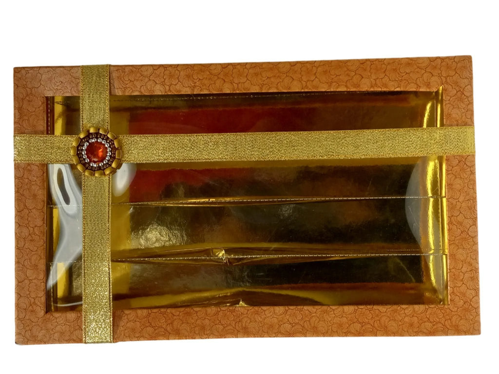 Fancy Decorative Design of Empty Sweet Boxes (Light Brown) - 1 Kg