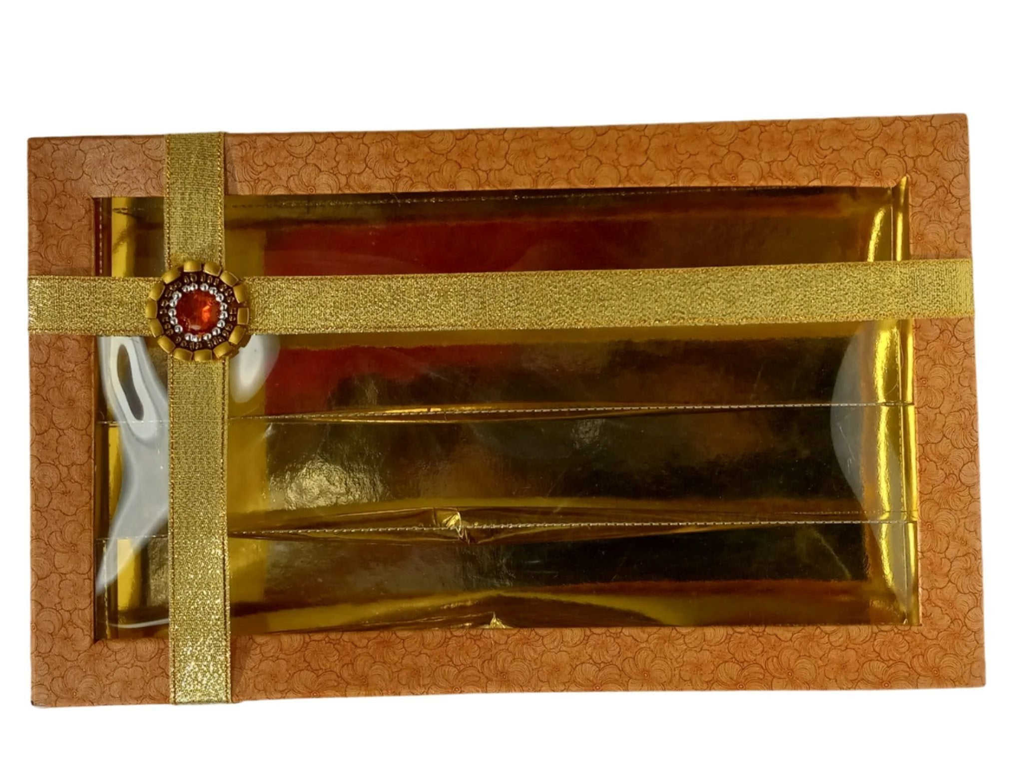 Fancy Decorative Design of Empty Sweet Boxes (Light Brown) - 1 Kg