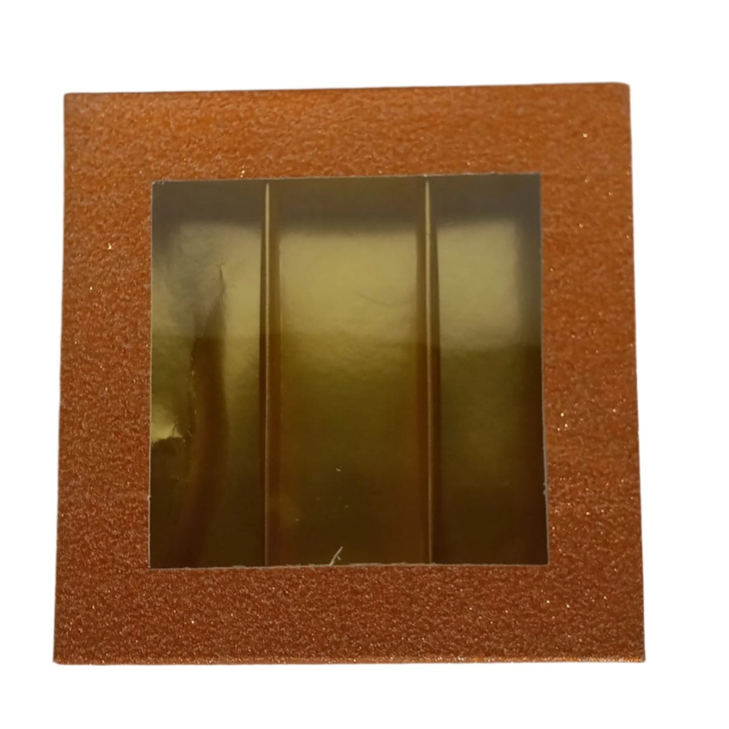 Fancy Design Sweets Boxes in Shimmer Orange W/ Window - 1/4 Kg