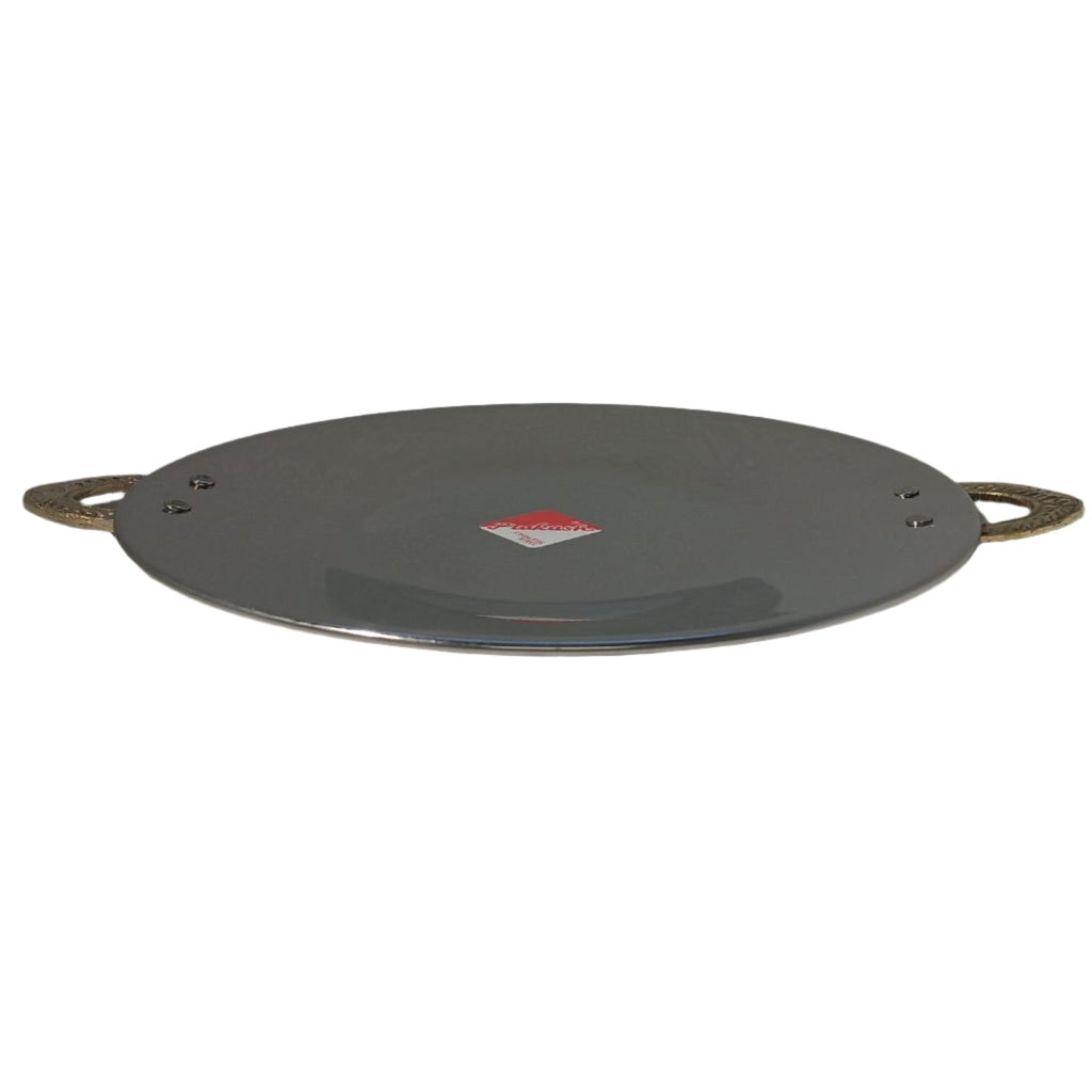 Copper Stainless Steel Tawa for Serving Ware (Plain) - 2 Sizes