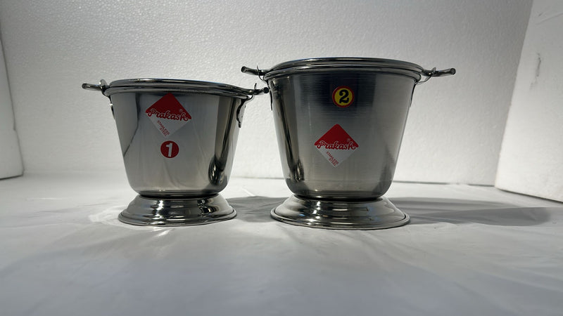 Stainless Steel  Bucket  Plain ( 2 Sizes)  serving ware