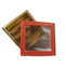 Red & Golden Design Square Empty Sweet Boxes - 500 Gm