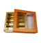 Orange Golden Design Square Empty Sweet Boxes - 500 Gm