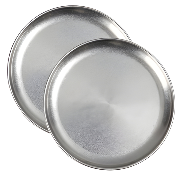Stainless Steel Ribit Thali (Round) 12"