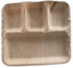 Eco-Friendly Disposable Rec. Plates in 4Comp - 10 x 9" # 1 (Pack of 25 Pcs)
