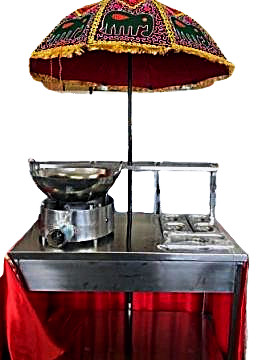 Live Tikki/Chaat Counter Trolly for Catering & Restaurant on Wheels