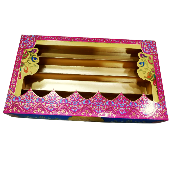 Pink Gold Design Sweet Box - 1 Kg